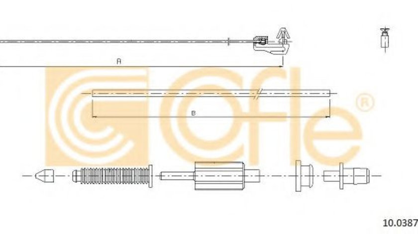 Cablu acceleratie RENAULT CLIO I (B/C57, 5/357) (1990 - 1998) COFLE 10.0387 piesa NOUA