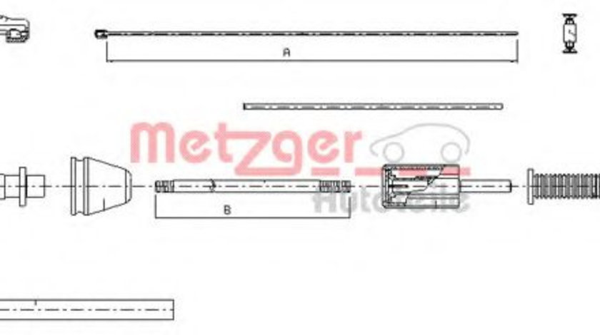 Cablu acceleratie RENAULT KANGOO Express (FC0/1) (1997 - 2007) METZGER 10.0383 piesa NOUA