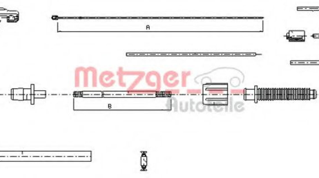 Cablu acceleratie RENAULT KANGOO (KC0/1) (1997 - 2007) METZGER 10.0382 piesa NOUA