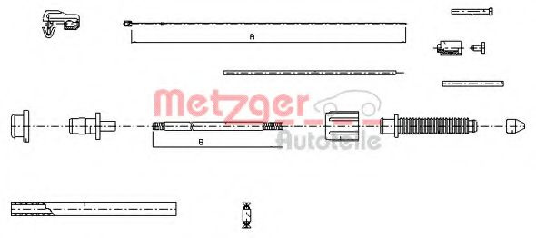 Cablu acceleratie RENAULT TWINGO I (C06) (1993 - 2012) METZGER 10.0382 piesa NOUA