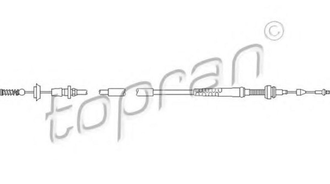 Cablu acceleratie VW GOLF IV (1J1) (1997 - 2005) TOPRAN 109 853 piesa NOUA