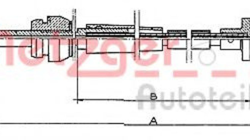 Cablu acceleratie VW PASSAT (3A2, 35I) (1988 - 1997) METZGER 11.082 piesa NOUA