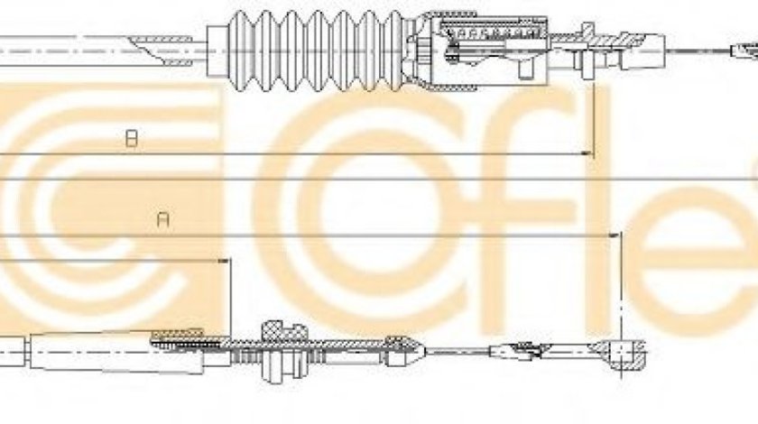 Cablu acceleratie VW TRANSPORTER IV bus (70XB, 70XC, 7DB, 7DW, 7DK) (1990 - 2003) COFLE 14.4304 piesa NOUA