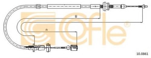 Cablu acceleratie VW VENTO (1H2) (1991 - 1998) COFLE 10.0861 piesa NOUA