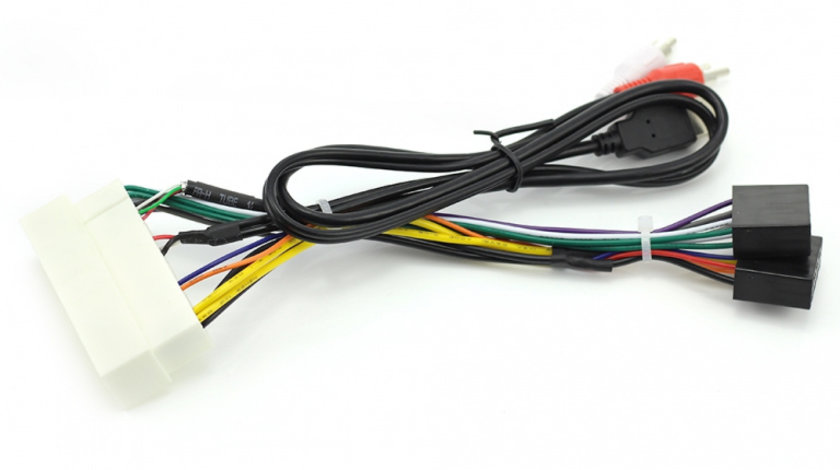 Cablu Adaptor ISO / HYUNDAI 2017+ / KIA 2017+ (AUX+USB) cod intern: CSI-45A