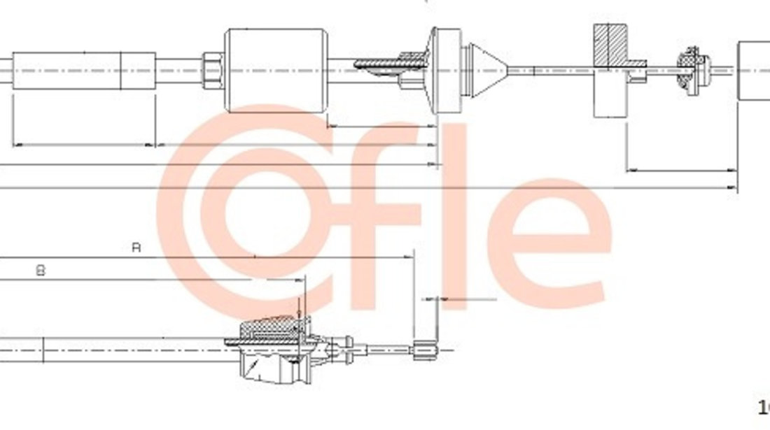 Cablu ambreiaj (102844 COFLE) NISSAN,RENAULT