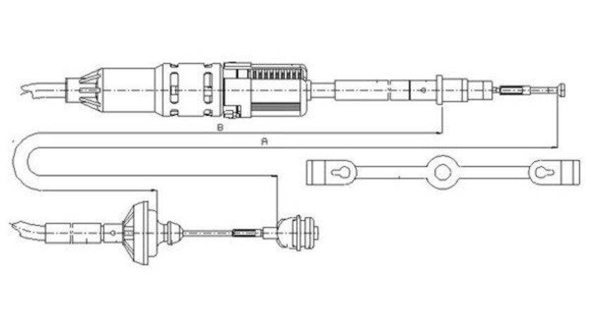 Cablu ambreiaj (58002200 TEXTAR) VW