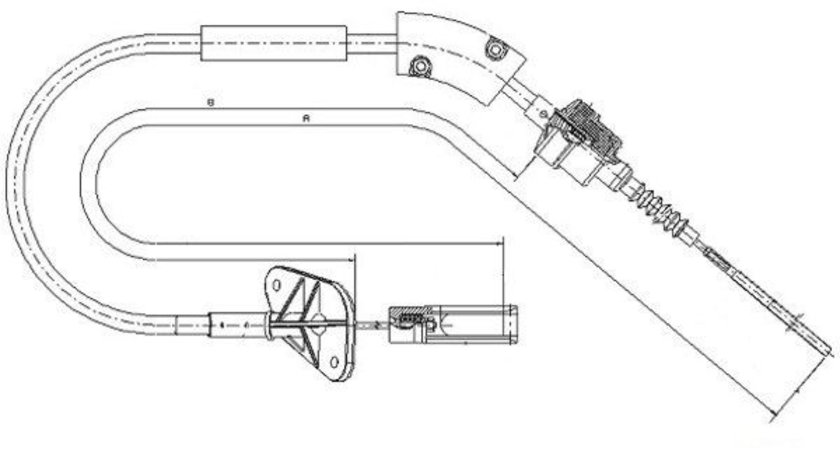 Cablu ambreiaj (58006000 TEXTAR) FIAT,FORD