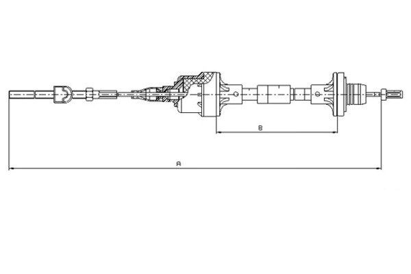 Cablu ambreiaj (58008700 TEXTAR) OPEL,VAUXHALL