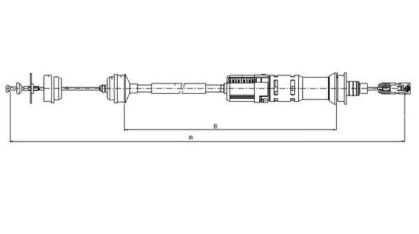 Cablu ambreiaj (58011500 TEXTAR) Citroen,FIAT,LANCIA,PEUGEOT