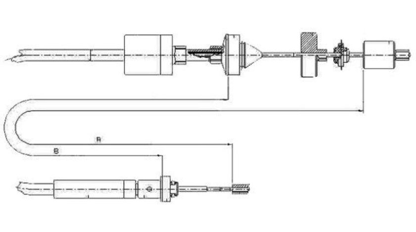 Cablu ambreiaj (58012900 TEXTAR) RENAULT