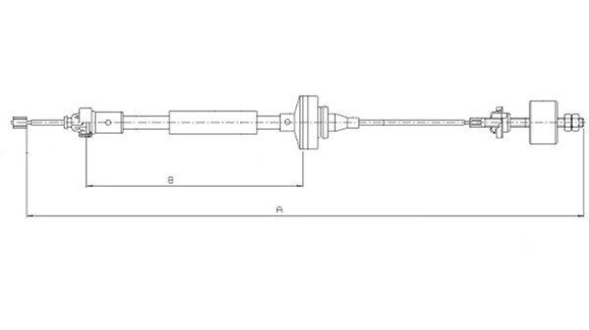 Cablu ambreiaj (58013900 TEXTAR) DACIA,RENAULT