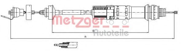 Cablu ambreiaj CITROEN BERLINGO caroserie (M) (1996 - 2016) METZGER 11.2198 piesa NOUA