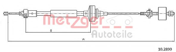 Cablu ambreiaj DACIA LOGAN (LS) (2004 - 2016) METZGER 10.2890 piesa NOUA