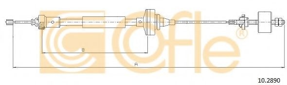 Cablu ambreiaj DACIA LOGAN MCV (KS) (2007 - 2016) COFLE 10.2890 piesa NOUA