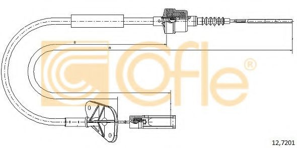 Cablu ambreiaj FIAT 500 (312) (2007 - 2016) COFLE 12.7201 piesa NOUA