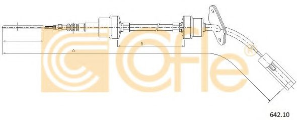 Cablu ambreiaj FIAT DOBLO Cargo (223) (2000 - 2016) COFLE 642.10 piesa NOUA