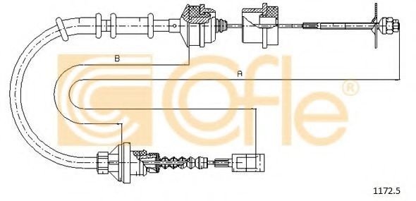 Cablu ambreiaj FIAT DUCATO bus (230) (1994 - 2002) COFLE 1172.5 piesa NOUA