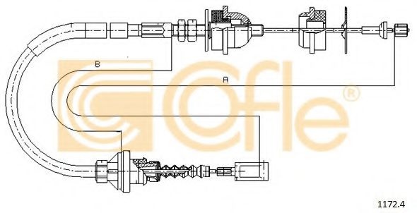 Cablu ambreiaj FIAT DUCATO bus (230) (1994 - 2002) COFLE 1172.4 piesa NOUA