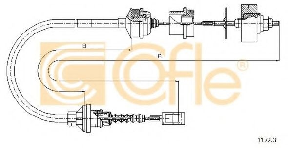 Cablu ambreiaj FIAT DUCATO bus (230) (1994 - 2002) COFLE 1172.3 piesa NOUA