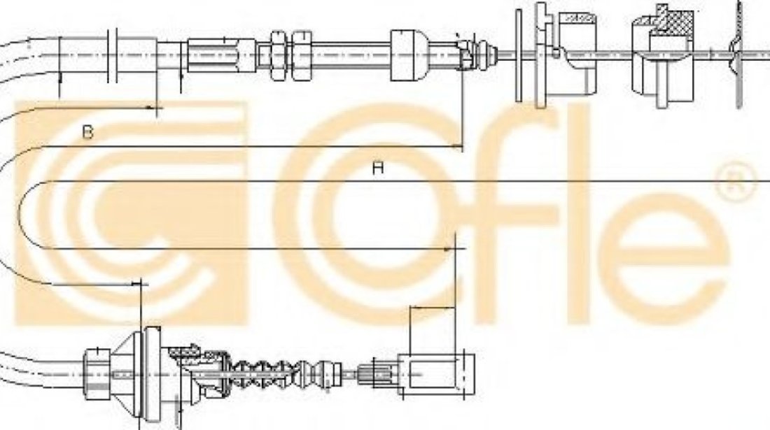 Cablu ambreiaj FIAT DUCATO caroserie (230L) (1994 - 2002) COFLE 12.7210 piesa NOUA