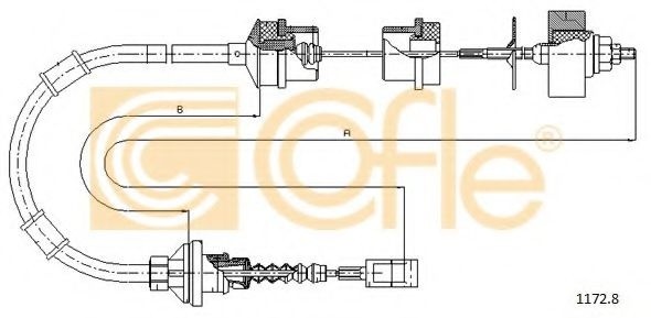 Cablu ambreiaj FIAT DUCATO caroserie (230L) (1994 - 2002) COFLE 1172.8 piesa NOUA