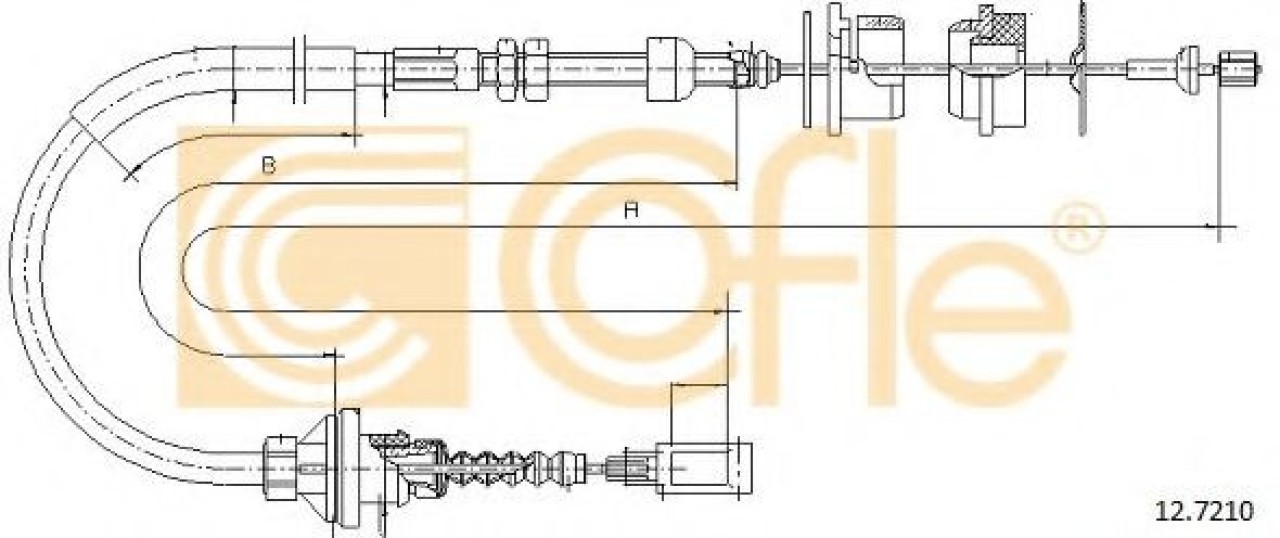 Cablu ambreiaj FIAT DUCATO caroserie (244) (2002 - 2016) COFLE 12.7210 piesa NOUA