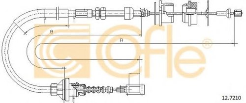 Cablu ambreiaj FIAT DUCATO caroserie (244) (2002 - 2016) COFLE 12.7210 piesa NOUA