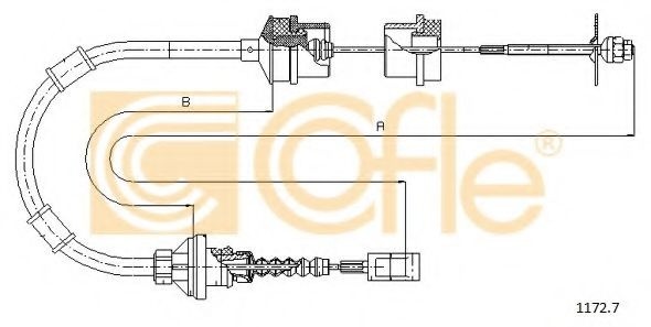 Cablu ambreiaj FIAT DUCATO platou / sasiu (244) (2002 - 2016) COFLE 1172.7 piesa NOUA