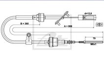 Cablu ambreiaj FIAT MULTIPLA (186) (1999 - 2010) A...