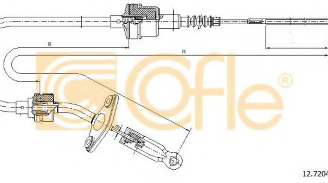 Cablu ambreiaj FIAT PALIO (178BX) (1996 - 2016) COFLE 12.7204 piesa NOUA