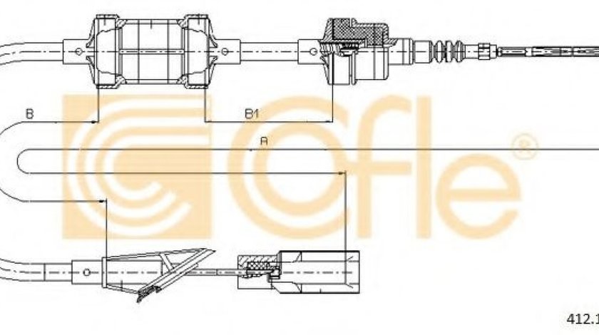 Cablu ambreiaj FIAT PUNTO (176) (1993 - 1999) COFLE 412.11 piesa NOUA