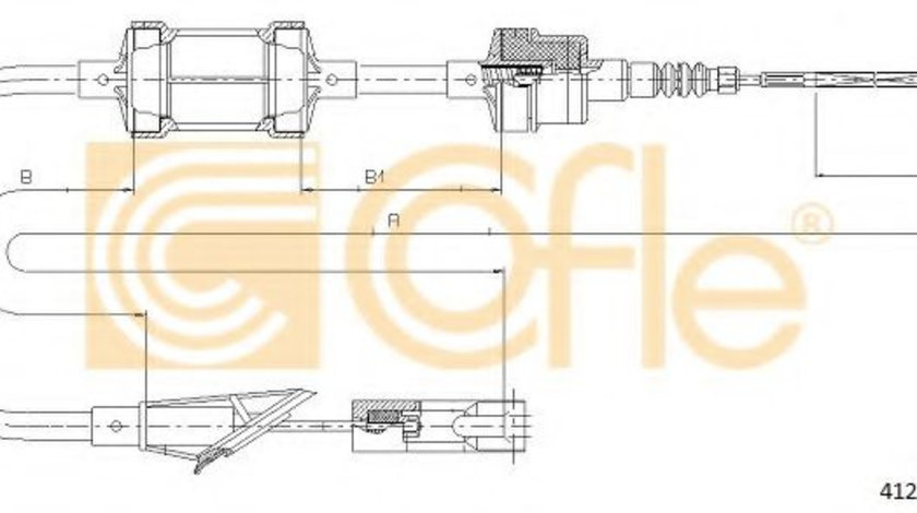 Cablu ambreiaj FIAT PUNTO (176) (1993 - 1999) COFLE 412.10 piesa NOUA