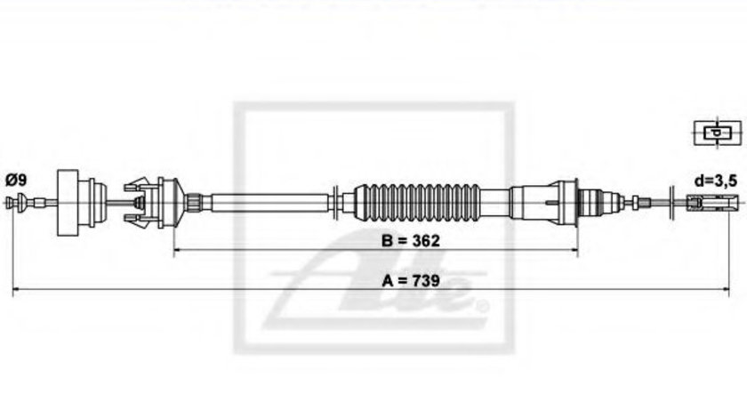 Cablu ambreiaj FIAT SCUDO caroserie (220L) (1996 - 2006) ATE 24.3728-0341.2 piesa NOUA