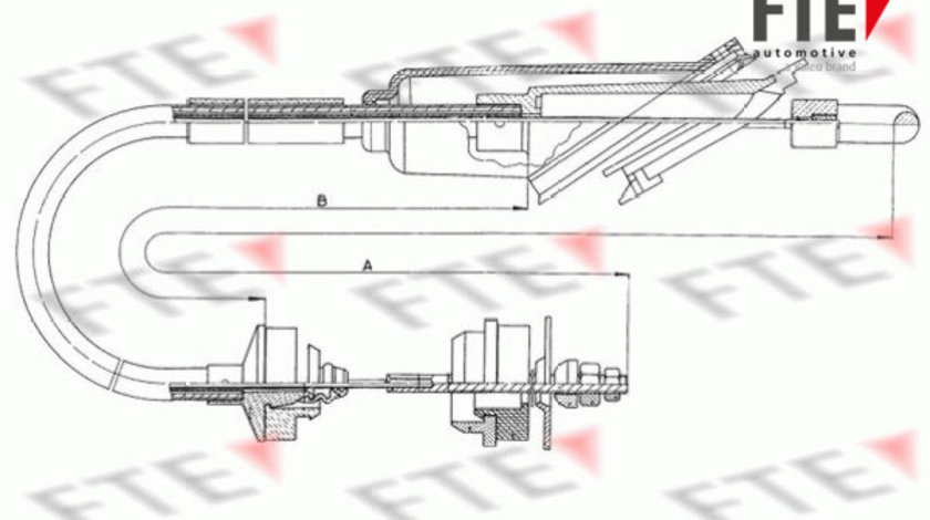 Cablu ambreiaj (FKS18001 FTE) PEUGEOT