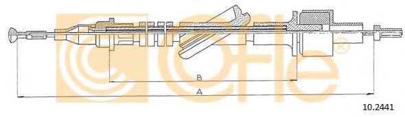 Cablu ambreiaj FORD TRANSIT caroserie (E) (1994 - 2000) COFLE 10.2441 piesa NOUA