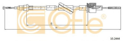 Cablu ambreiaj FORD TRANSIT platou / sasiu (E) (1994 - 2000) COFLE 10.2444 piesa NOUA