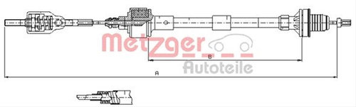 Cablu Ambreiaj Metzger Opel 11.2533