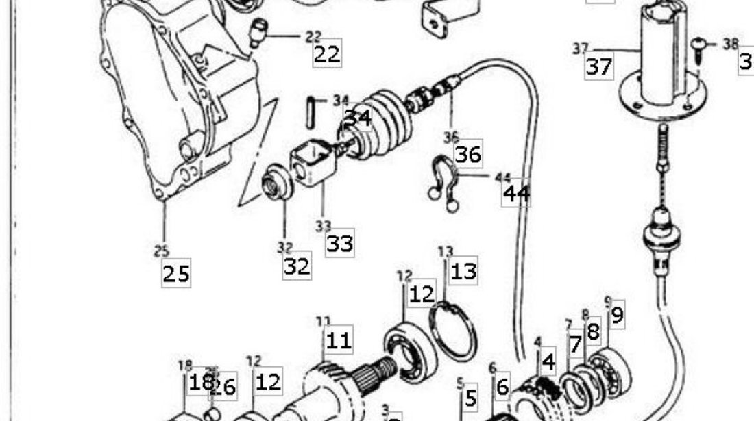 Cablu ambreiaj motor 1.3 benzina Suzuki Samurai YAZUKA 23710-83023