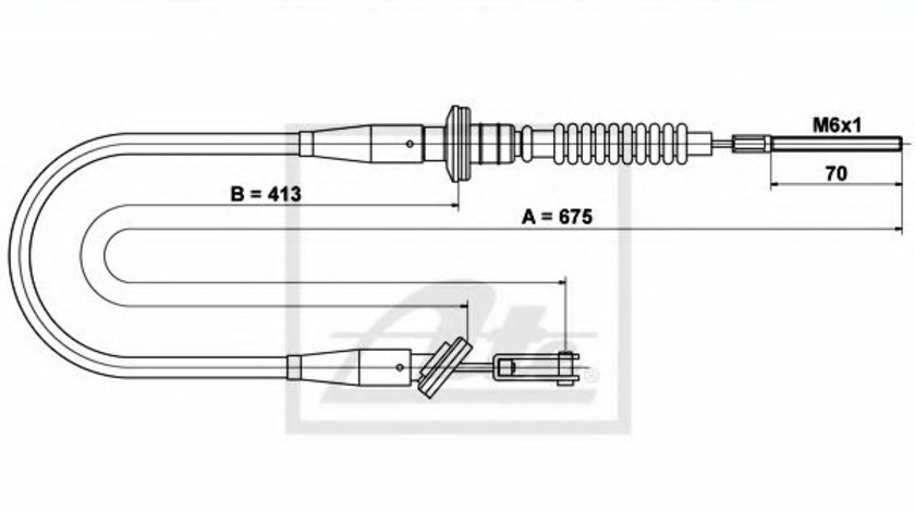 Cablu ambreiaj OPEL AGILA (A) (H00) (2000 - 2007) ATE 24.3728-0725.2 piesa NOUA
