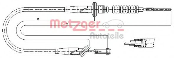 Cablu ambreiaj OPEL AGILA (A) (H00) (2000 - 2007) METZGER 11.2535 piesa NOUA