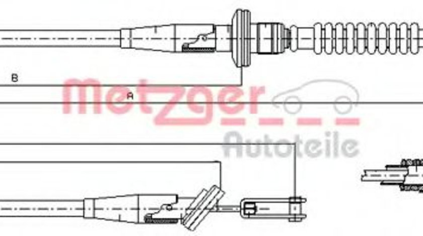 Cablu ambreiaj OPEL AGILA (A) (H00) (2000 - 2007) METZGER 11.2535 piesa NOUA