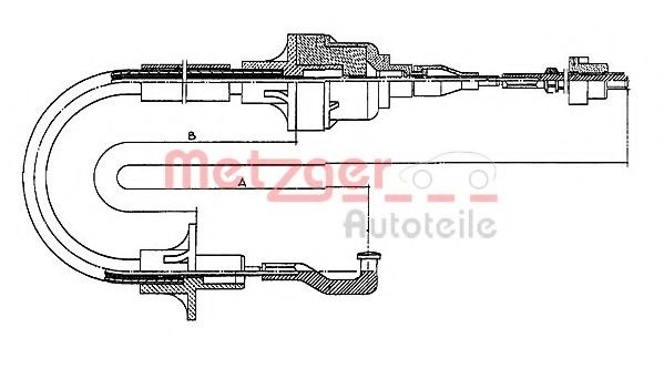 Cablu ambreiaj OPEL ASTRA F Combi (51, 52) (1991 - 1998) METZGER 11.256 piesa NOUA