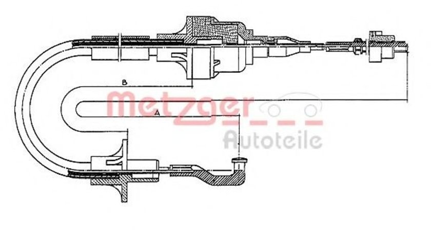 Cablu ambreiaj OPEL ASTRA F Combi (51, 52) (1991 - 1998) METZGER 11.256 piesa NOUA