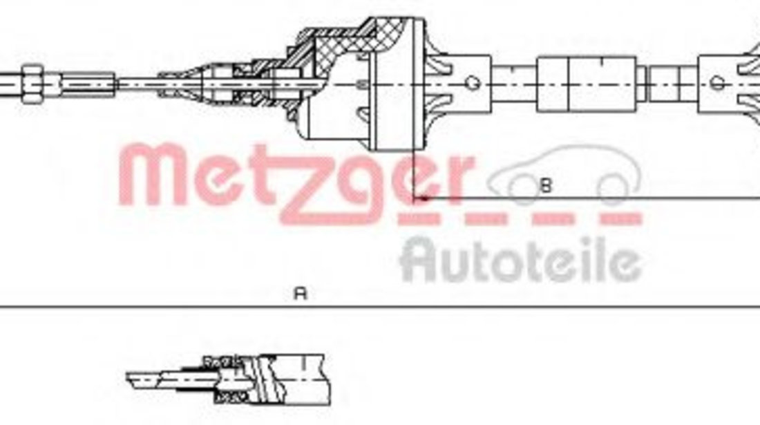 Cablu ambreiaj OPEL ASTRA F Combi (51, 52) (1991 - 1998) METZGER 11.2561 piesa NOUA