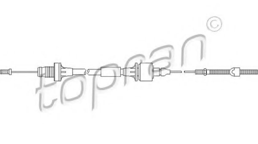 Cablu ambreiaj OPEL CORSA B (73, 78, 79) (1993 - 2002) TOPRAN 205 612 piesa NOUA