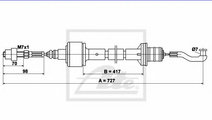 Cablu ambreiaj OPEL CORSA B (73, 78, 79) (1993 - 2...