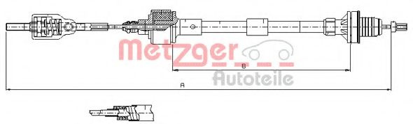 Cablu ambreiaj OPEL CORSA C (F08, F68) (2000 - 2009) METZGER 11.2533 piesa NOUA