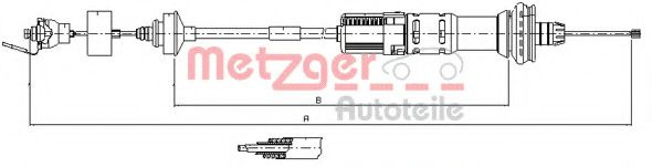 Cablu ambreiaj PEUGEOT 206+ (T3E) (2009 - 2016) METZGER 11.3059 piesa NOUA
