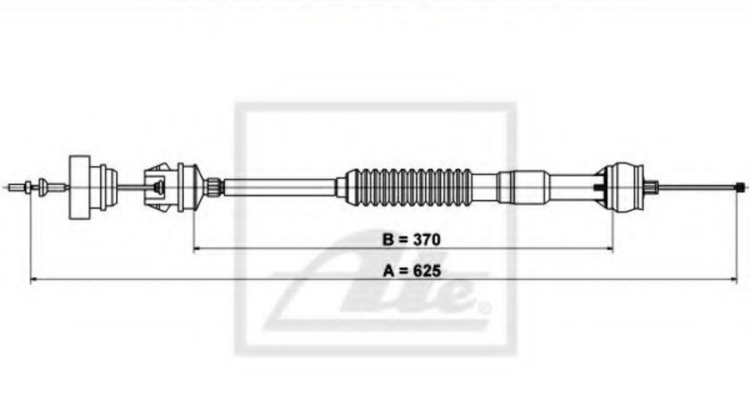 Cablu ambreiaj PEUGEOT 306 (7B, N3, N5) (1993 - 2003) ATE 24.3728-0823.2 piesa NOUA